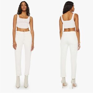 Mother The Tomcat Ankle jeans in Cream Puffs 29 $218